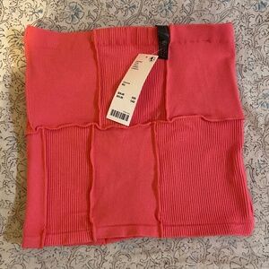 NWT Urban Outfitters Seamless Patchwork Tube Top - Hot Coral